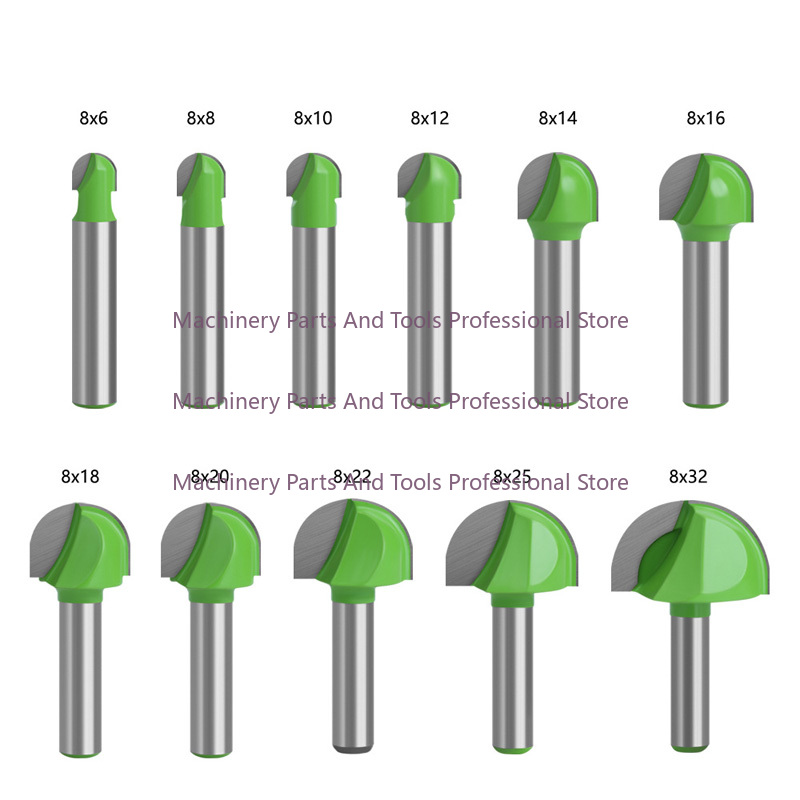 End Mill Set - جولة أسفل فوق الأنف راوتر بت