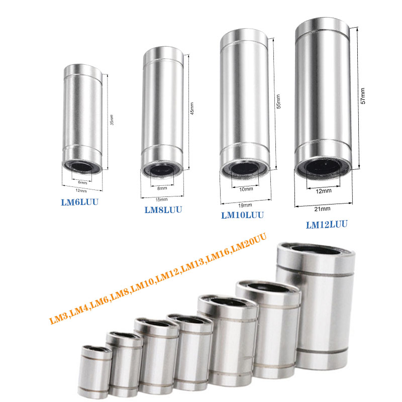 Lm8Uu Bearing - 2 قطعة/الوحدة المحامل الخطية LM6LUU LM8LUU