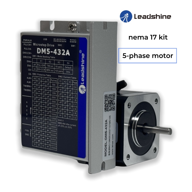 Stepper Motor Nema17 - مجموعة محركات خطوة 5 مراحل Nema17