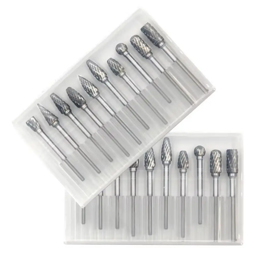 Carbide End Mill - 10 قطع مجموعة رؤوس كربيد دوارة