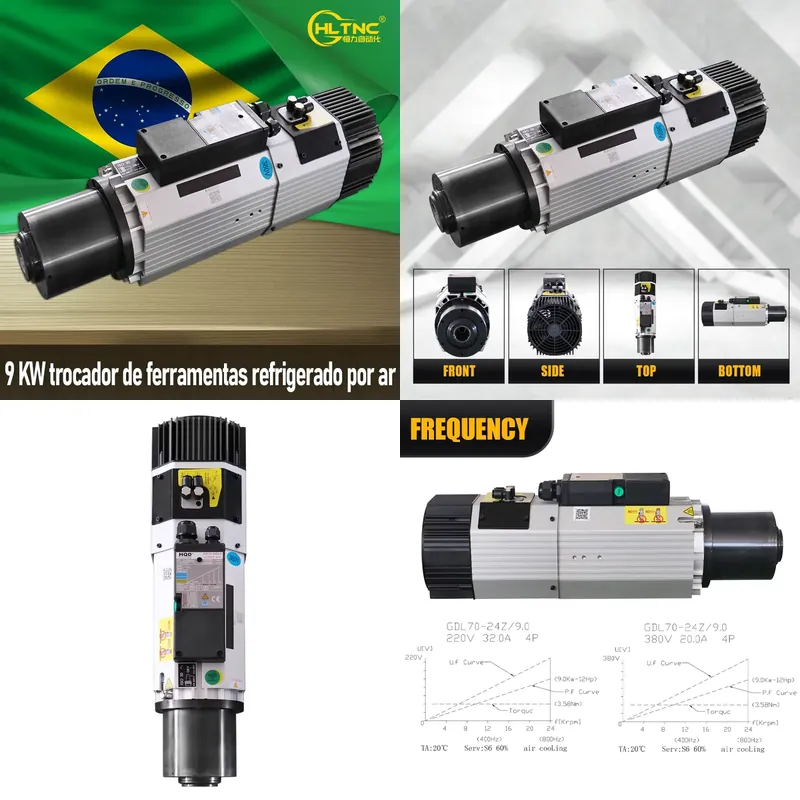 Cnc Router - محرك مغزل AP01 9KW ISO30 مبرد