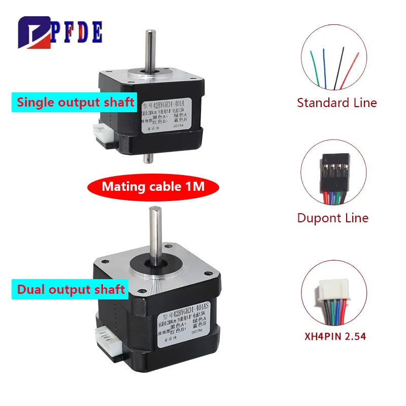 Stepper Motor Nema17 - Nema17 محرك متدرج 42BYGH أجزاء طابعة