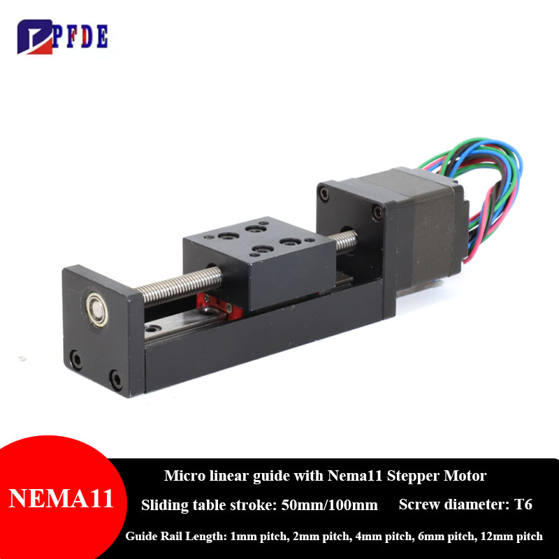 Linear Rod 8Mm - NEMA11 محرك متدرج دليل السكك الحديدية