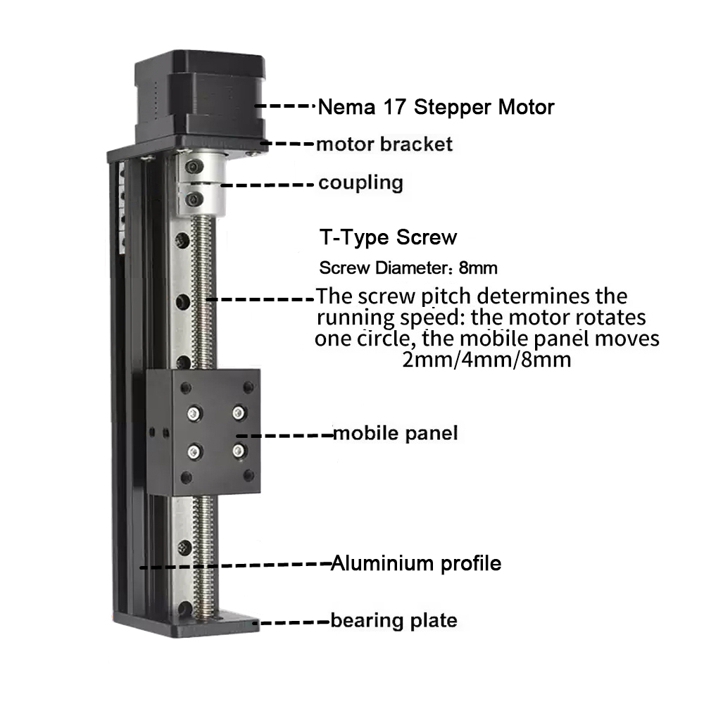 T-نوع الشريحة المرحلة الخطية ا - مراجعة Linear Rod 8Mm وسعره