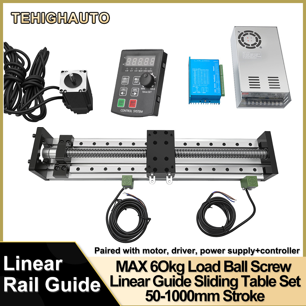 طقم سكة خطية منزلقة CNC مع محر - مراجعة Ball Screw وسعره