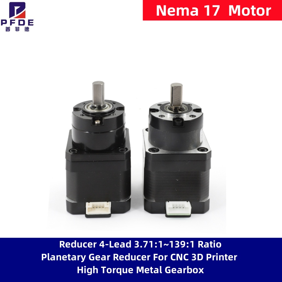 محرك ستيبر جديد Nema 17 مع مخف - مراجعة Stepper Motor Nema17 وسعره