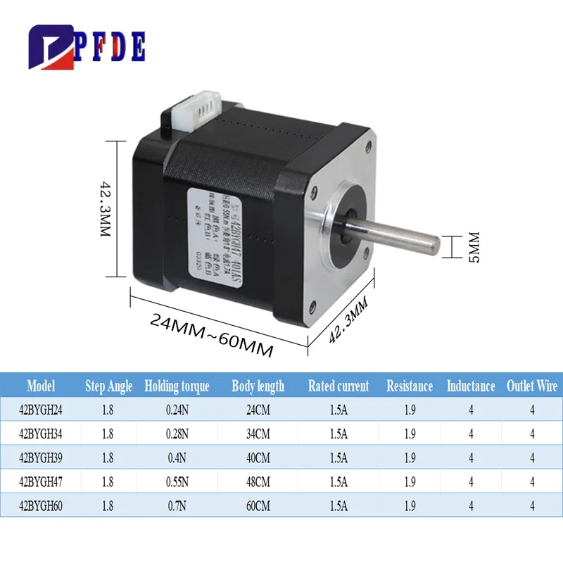Nema17 محرك متدرج 42BYGH أجزاء - مراجعة Stepper Motor Nema17 وسعره