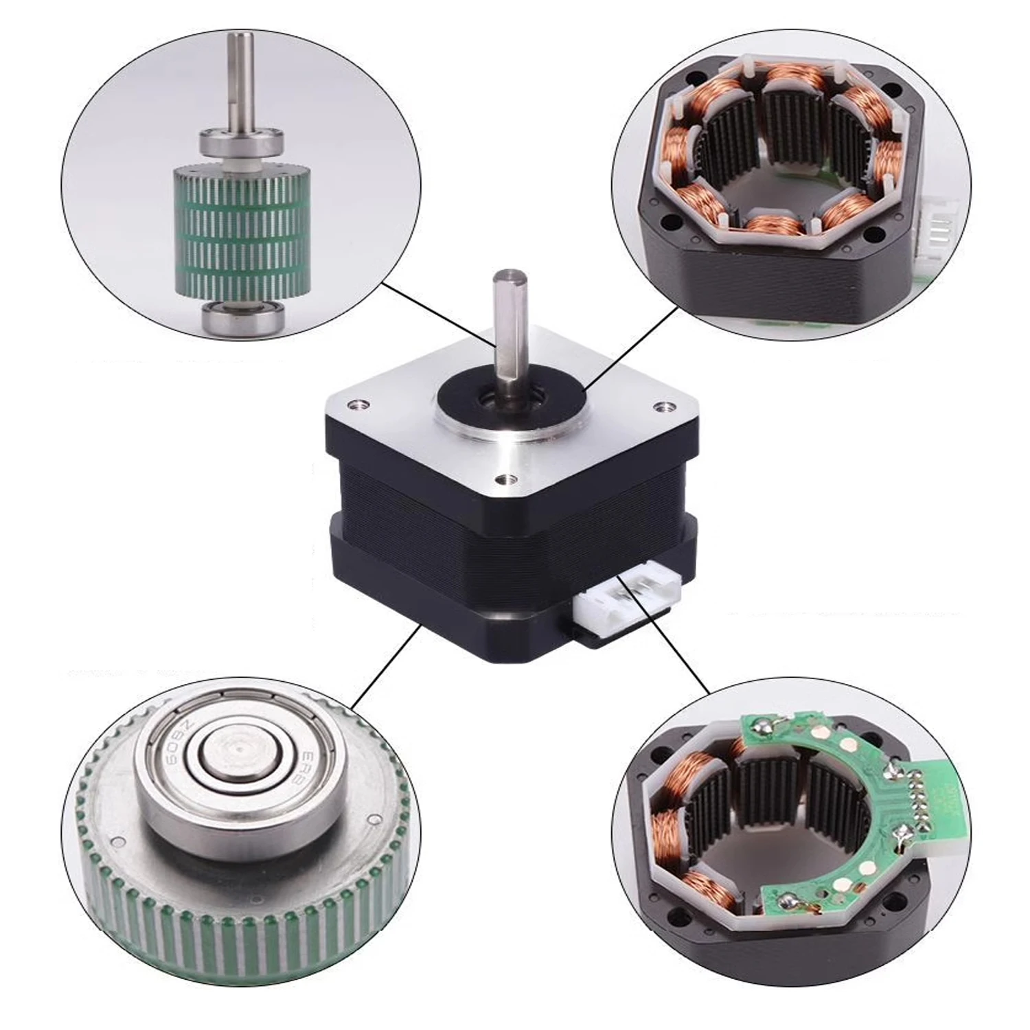 Nema17 محرك متدرج 42BYGH أجزاء - مراجعة Stepper Motor Nema17 وسعره