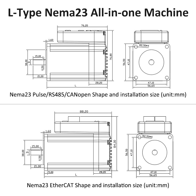 وحدة تحكم محرك ستيبر 36 فولت 4 - مراجعة Nema23 Stepper وسعره